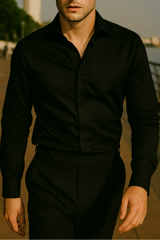 Camisa táctica antifluido (Negra)